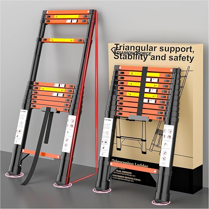 Retractable Rv Ladder Telescoping Ladder Extension Telescopic Collapsible - 10.5 FT Rv Teles ...