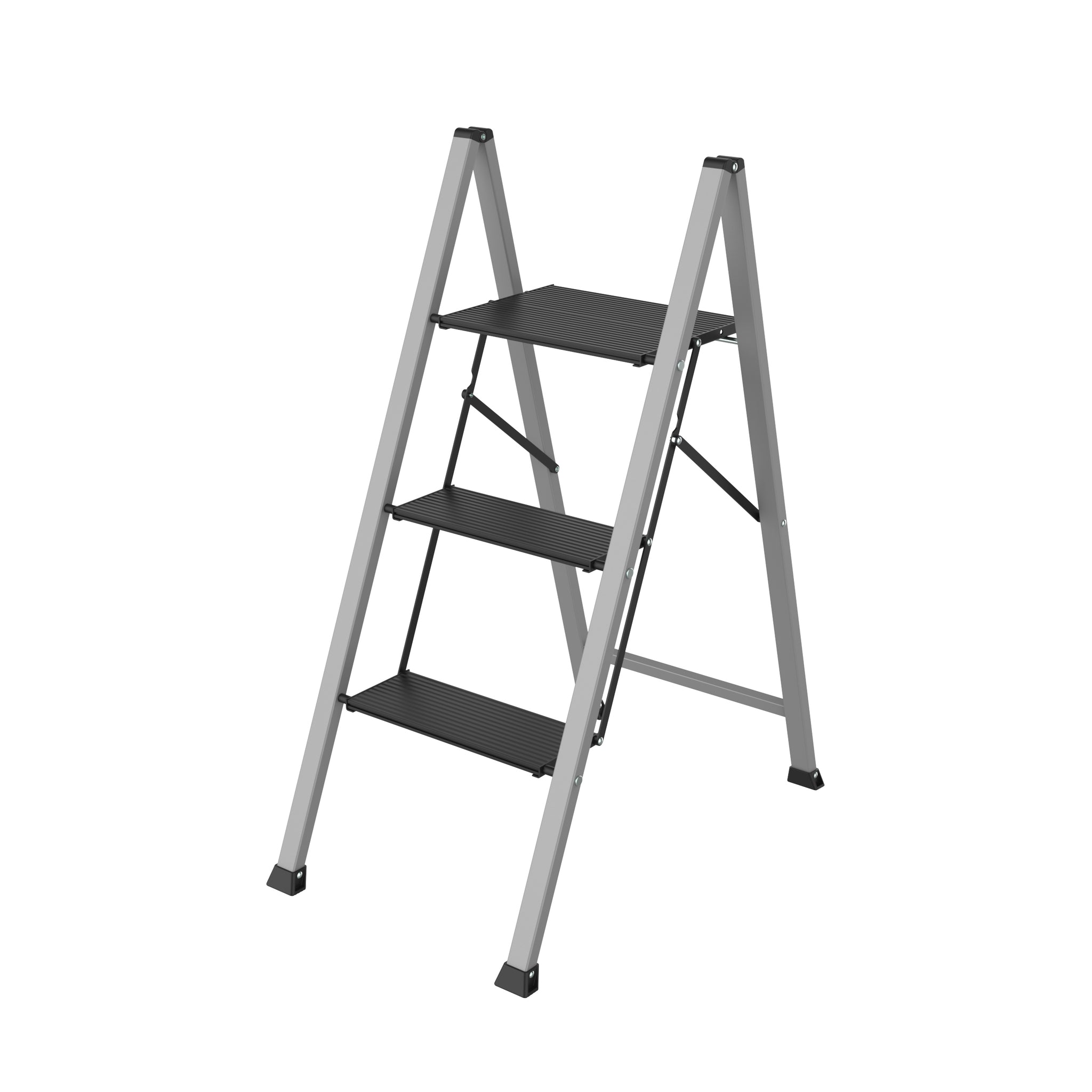 DIAMONDFORGE 3 Step Ladder,800 lbs Capacity Aluminum Ladder, Folding S ...