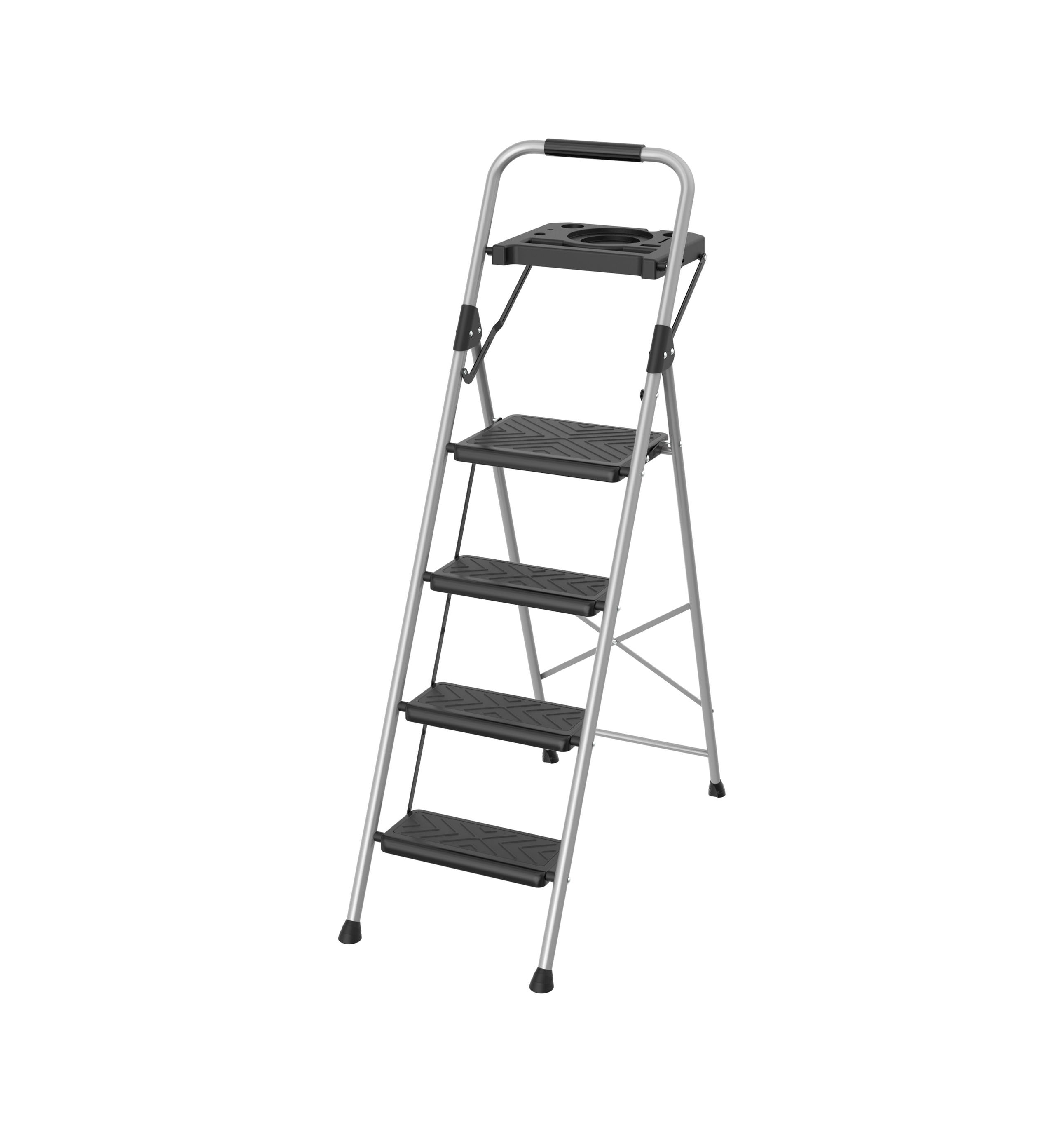 Diamondforge 3 Step Ladder,Folding Step Stool with Tool Platform ...