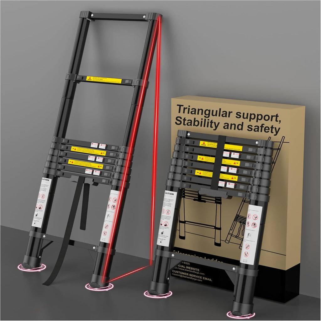 Retractable Rv Ladder Telescoping Ladder Extension Telescopic Collapsible - 8.5 FT Rv Telesc ...